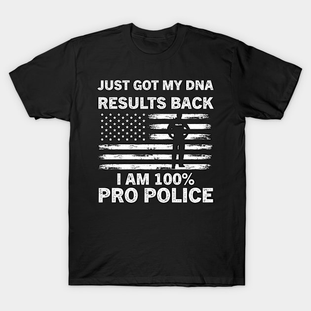 Thin Blue Line - I am  pro Police T-Shirt by MM-Desigers